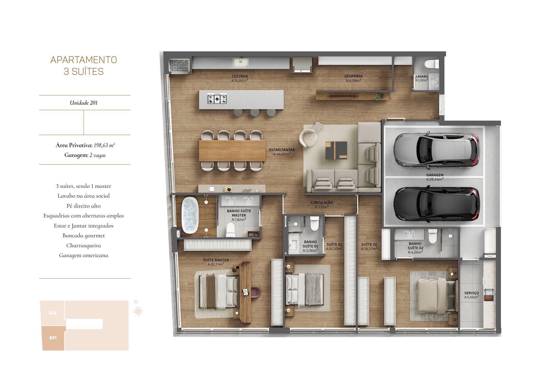 Apartamento 201 no Aria